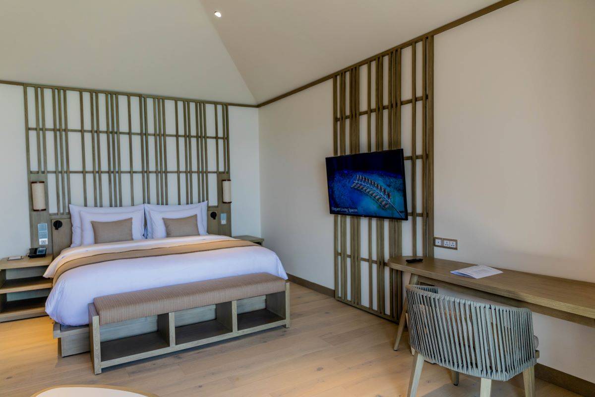 Kagi Maldives SPA Island, Malediven, Lagoon Pool Villa, Schlafzimmer