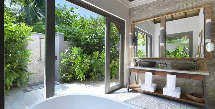 Badezimmer, Beach Villa with Plunge Pool, Vakkaru Maldives