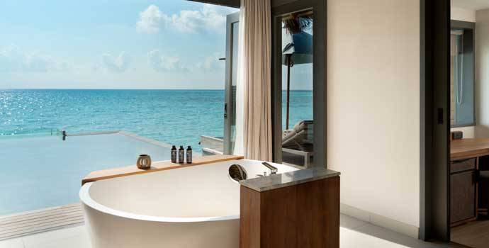 Badezimmer, One Bedroom Over Water Pool Residence, Vakkaru Maldives