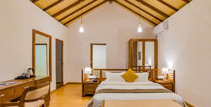 Schlafen, Deluxe Beach Villa, Fiyavalhu Maldives