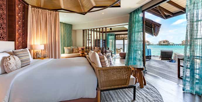 Schlafzimmer, Ocean Pool Suite with Slide, OZEN Reserve Bolifushi