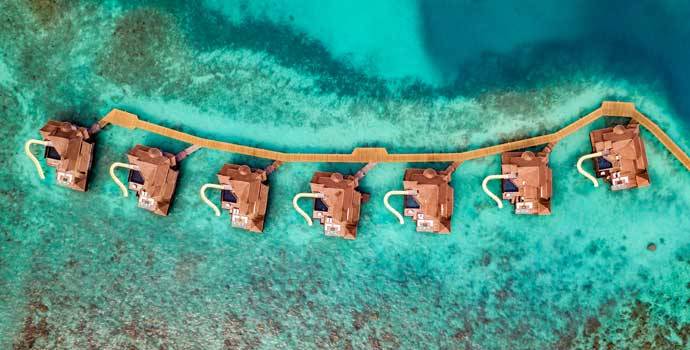 Aerial, Private Ocean Reserve with Slide, OZEN Reserve Bolifushi