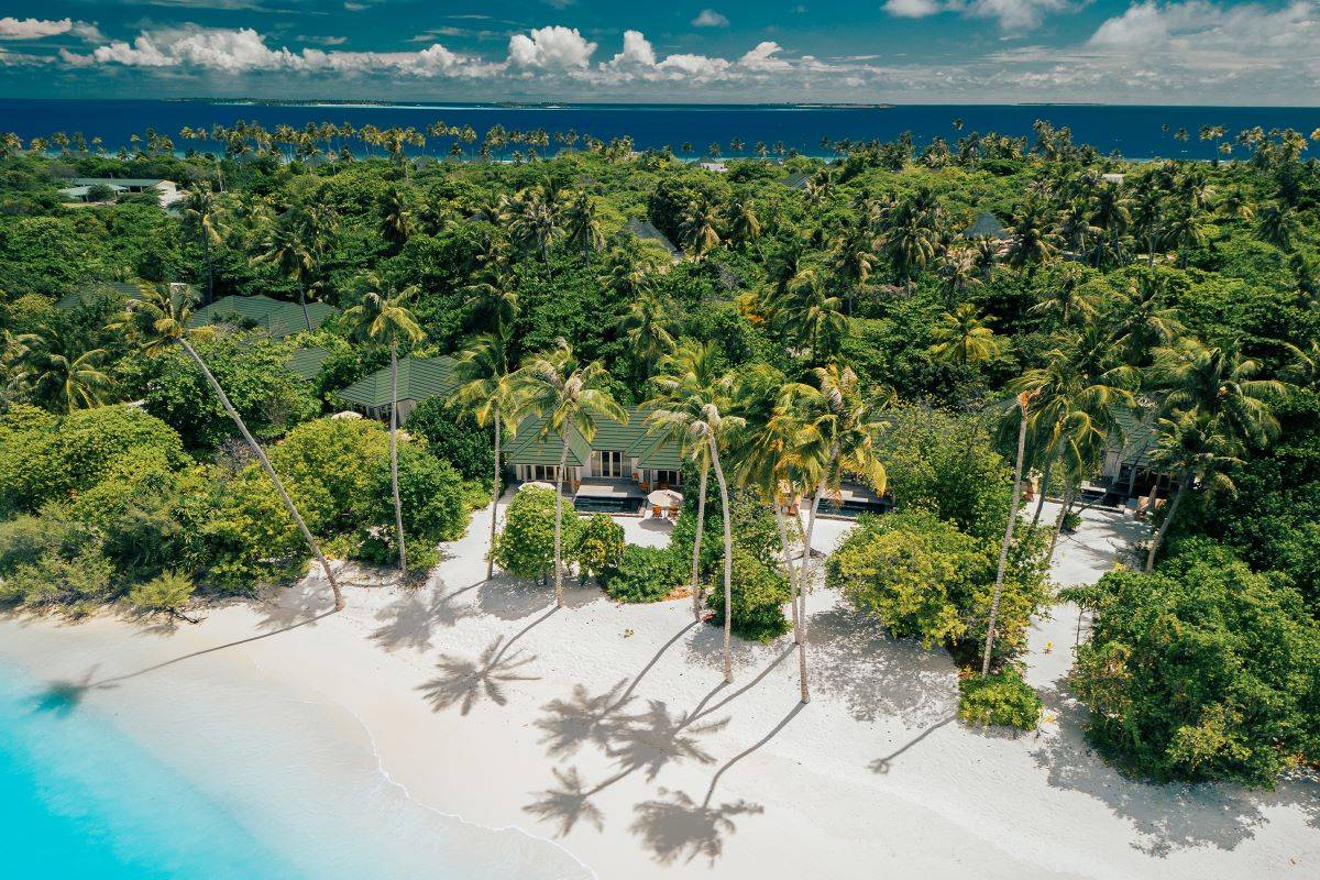 Siyam World Maldives, Malediven, 2 Bedroom Pool Beach Villa, Luftbild Unterkunft