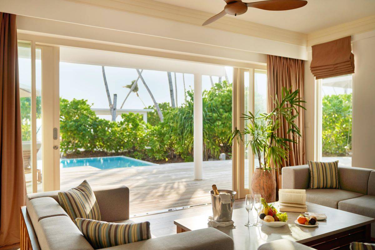 Siyam Wolrd Maldives, Malediven, 4 Bedroom Beach Residence with Pool, Wohnbereich