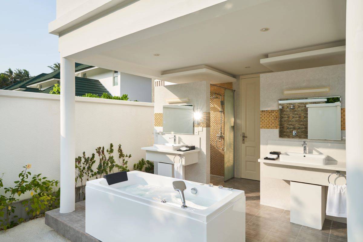 Siyam Wolrd Maldives, Malediven, 4 Bedroom Beach Residence with Pool, Badezimmer