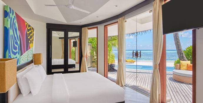 Wohnen, Beachfront Infinity Pool Villa, Angsana Velavaru