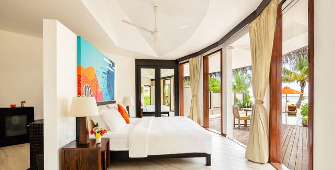 Schlafen, Beachfront Infinity Pool Villa, Angsana Velavaru