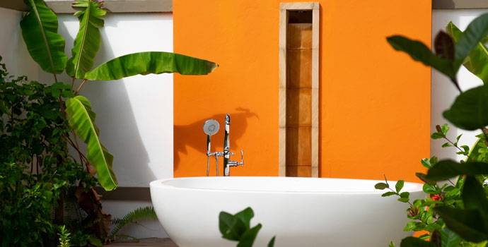 Badezimmer, Beachfront Infinity Pool Villa, Angsana Velavaru