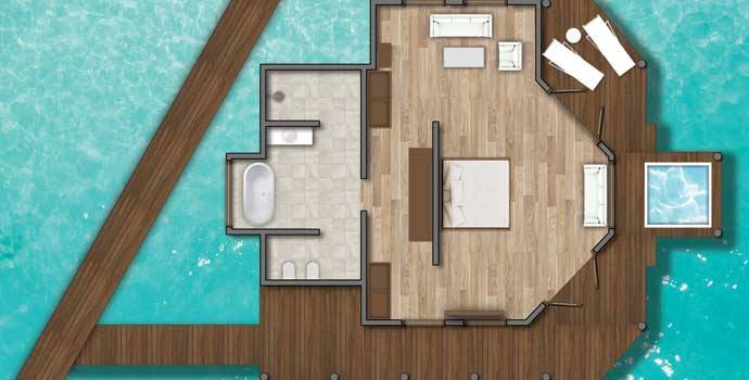 Water Villa with Plungepool, Kihaa Maldives