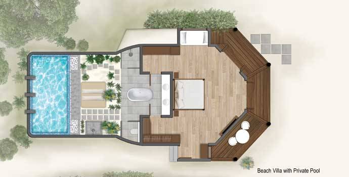 Beach Villa with Private Pool, Kihaa Maldives