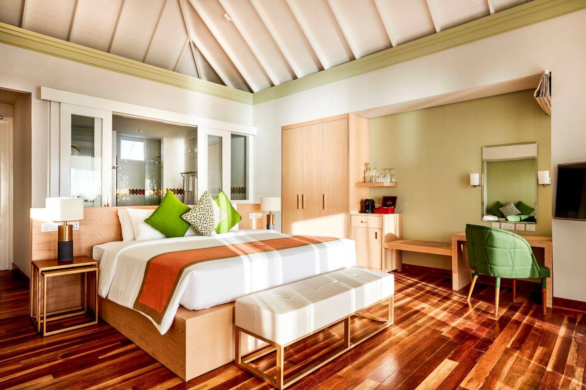 Sun Siyam Olhuveli, Malediven, Grand Water Villa, Schlafzimmer