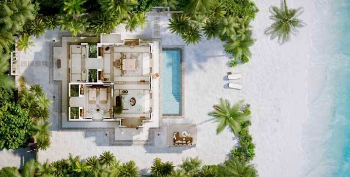 Two Bedroom Beach Villa with Pool, Joali Maldives