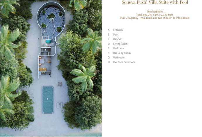 Grundriss, Soneva Fushi Villa Suite with Pool, One Bedroom Villa with Pool, Soneva Fushi Resort