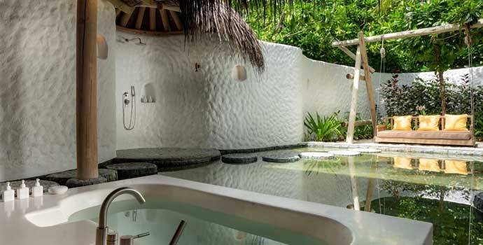Badewanne, Crusoe Suite with Pool, One Bedroom Villa Suite with Pool, Soneva Fushi Resort