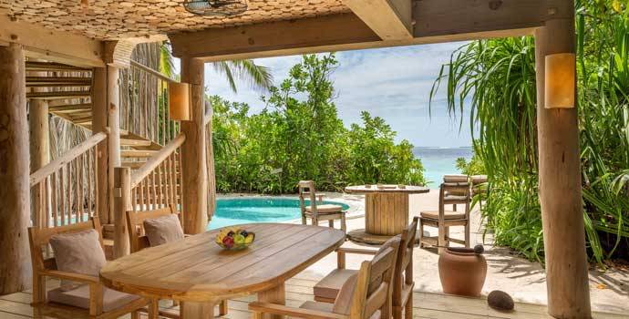 Terrasse, Crusoe Suite with Pool, One Bedroom Villa Suite with Pool, Soneva Fushi Resort