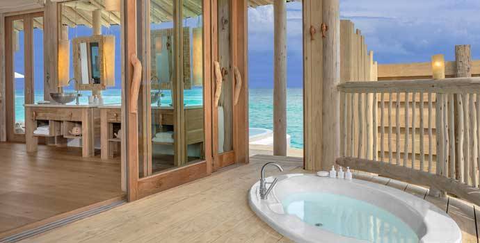 Badewanne, 1 Bedroom Water Retreat with Slide, One Bedroom Water Retreat, Soneva Fushi Resort