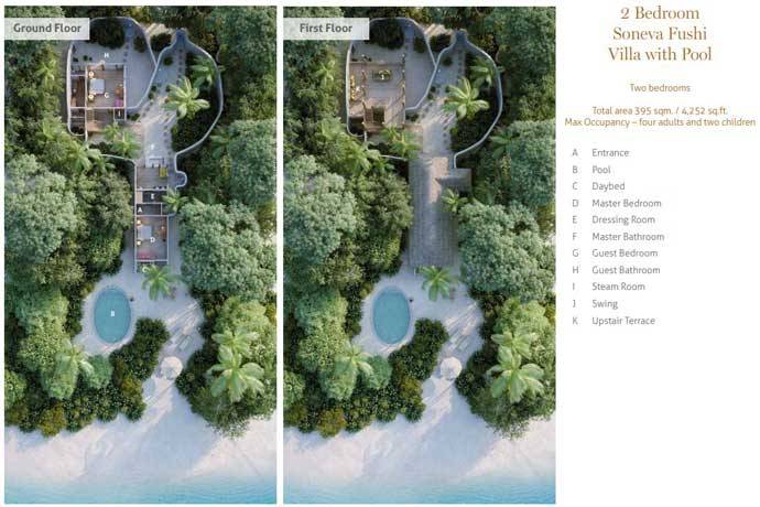 Grundriss, 2 Bedroom Soneva Fushi Villa with Pool, Two Bedroom Villa with Pool, Soneva Fushi Resort