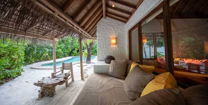 Terrasse, 2 Bedroom Soneva Fushi Villa Suite with Pool, Two Bedroom Villa with Pool, Soneva Fushi Resort
