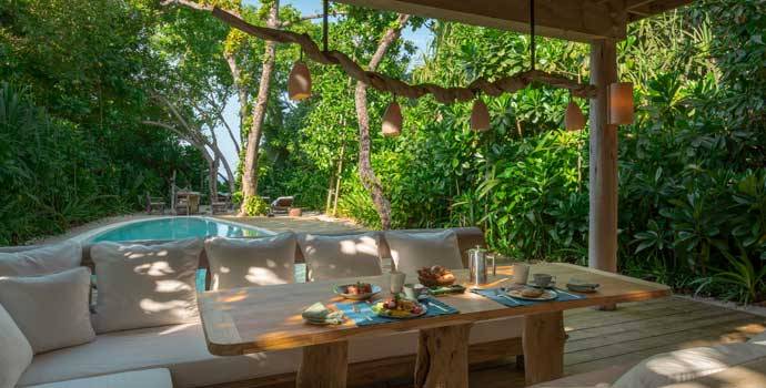 Terrasse, 2 Bedroom Crusoe Residence with Pool, Two Bedroom Villa Suite with Pool, Soneva Fushi Resort