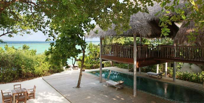 Terrasse, Sunrise Retreat, Three Bedroom Villa Suite with Pool, Soneva Fushi Resort