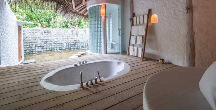 Badezimmer, Villa One, Three Bedroom Residence with Pool, Soneva Fushi Resort