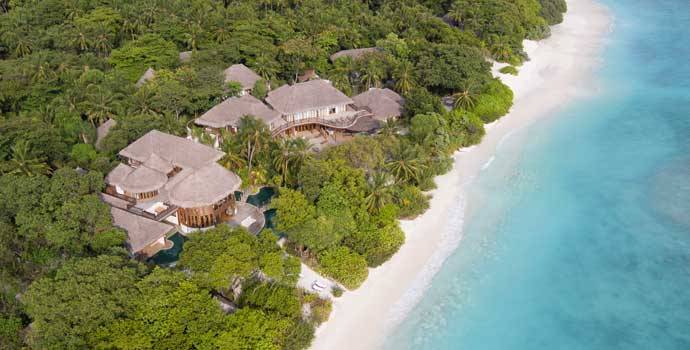 Aerial, Villa 41, Three Bedroom Residence with Pool, Soneva Fushi Resort