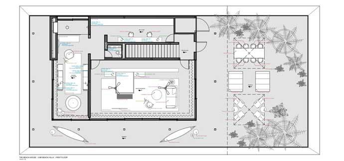 Grundriss First Floor, Beach House with Private Pool and Sunset, Patina Maldives, Fari Islands