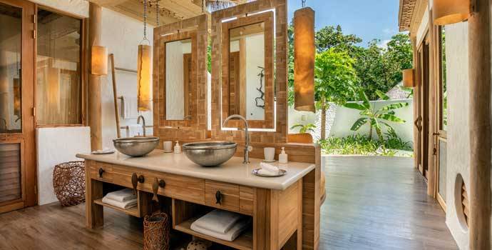 Badezimmer, Villa 38, Four Bedroom Residence with Pool, Soneva Fushi Resort