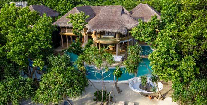 Aussenansicht, Villa 38, Four Bedroom Residence with Pool, Soneva Fushi Resort