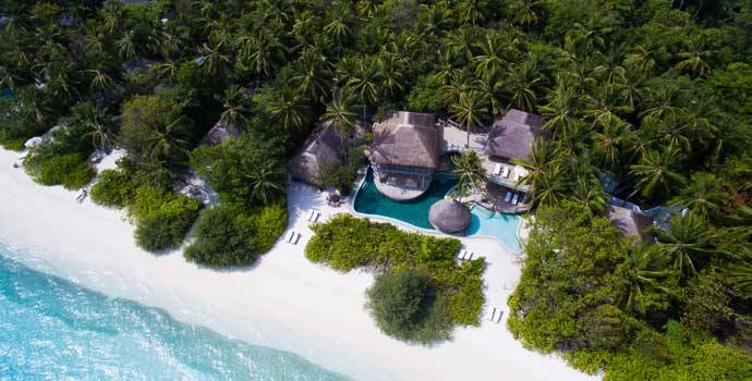Aerial, Jungle Reserve, Four Bedroom Residence with Pool, Soneva Fushi Resort