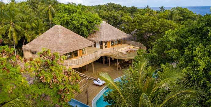 Aussenansicht, Sunset Reserve, Six Bedroom Sunset with Pool, Soneva Fushi Resort