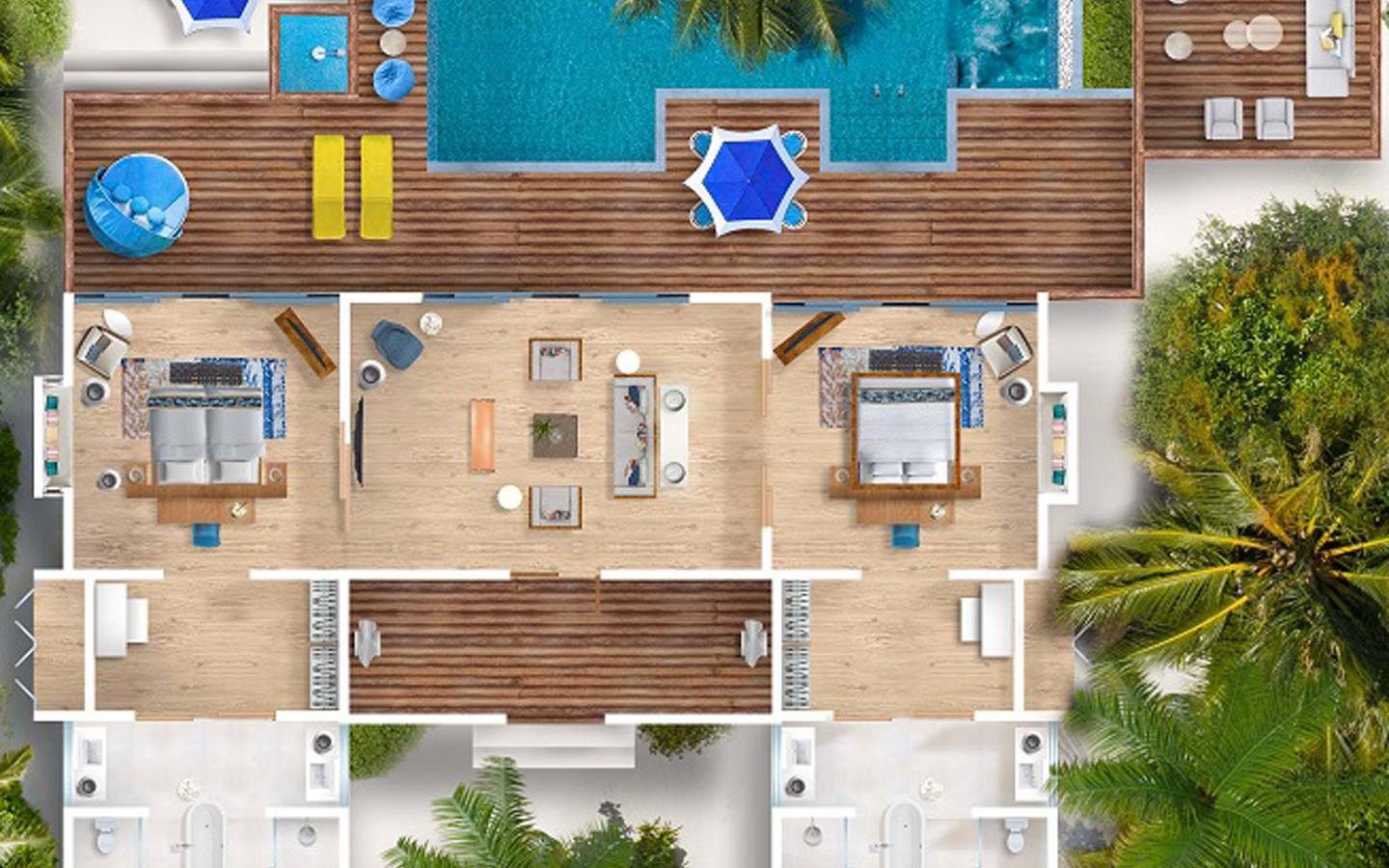 Two Bedroom Beach Pool Villa, Pullman Maldives Maamutaa Resort-5