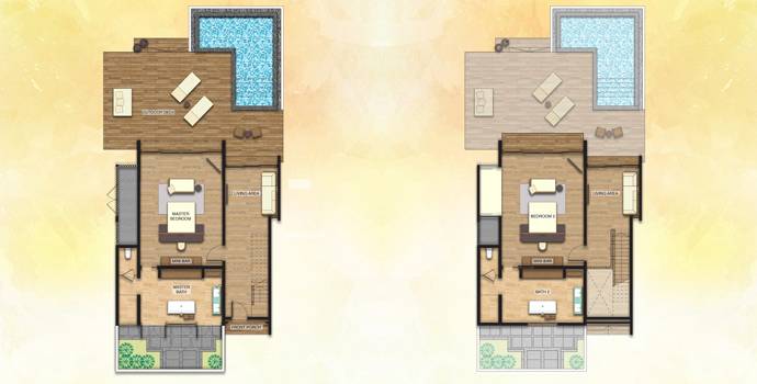 Grundriss, 2 Bedroom Family Beach Villa with Private Pool, Radisson Blu Resort Maldives