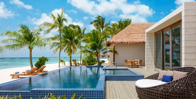 Pool, 2 Bedroom Beach Suite Villa with Private Pool, Radisson Blu Resort Maldives