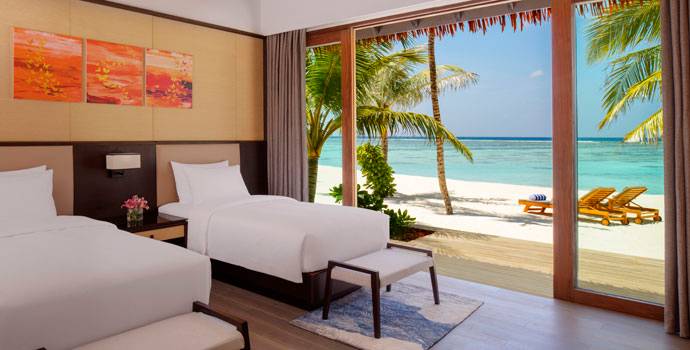 Schlafen, 2 Bedroom Beach Suite Villa with Private Pool, Radisson Blu Resort Maldives