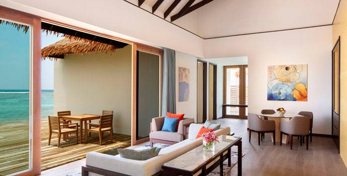 Wohnen, 3 Bedroom Overwater Villa with Private Pool, Radisson Blu Resort Maldives