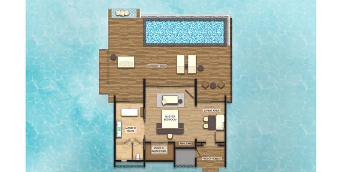 Grundriss, Overwater Villa with Private Pool, Radisson Blu Resort Maldives