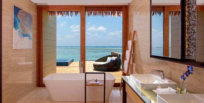 Badezimmer, Overwater Villa with Private Pool, Radisson Blu Resort Maldives