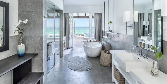 Sunset Family Water Villa with Pool, Four Seasons Resort Maldives at Landaa Giraavaru