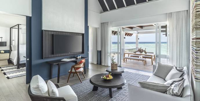 Sunset Family Water Villa with Pool, Four Seasons Resort Maldives at Landaa Giraavaru