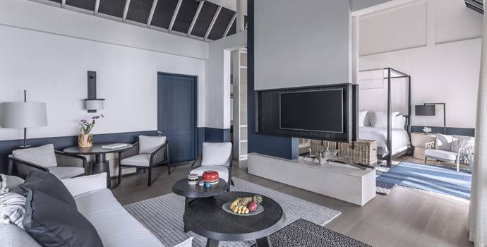 Sunrise Family Water Villa with Pool, Four Seasons Resort Maldives at Landaa Giraavaru