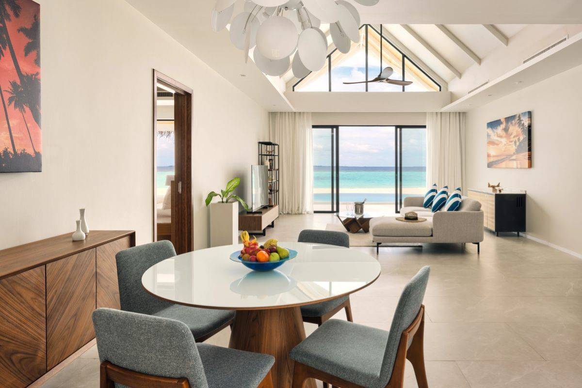 Nova Maldives, Malediven, 2 Bedroom Beach Residence with Private Pool, Essbereich
