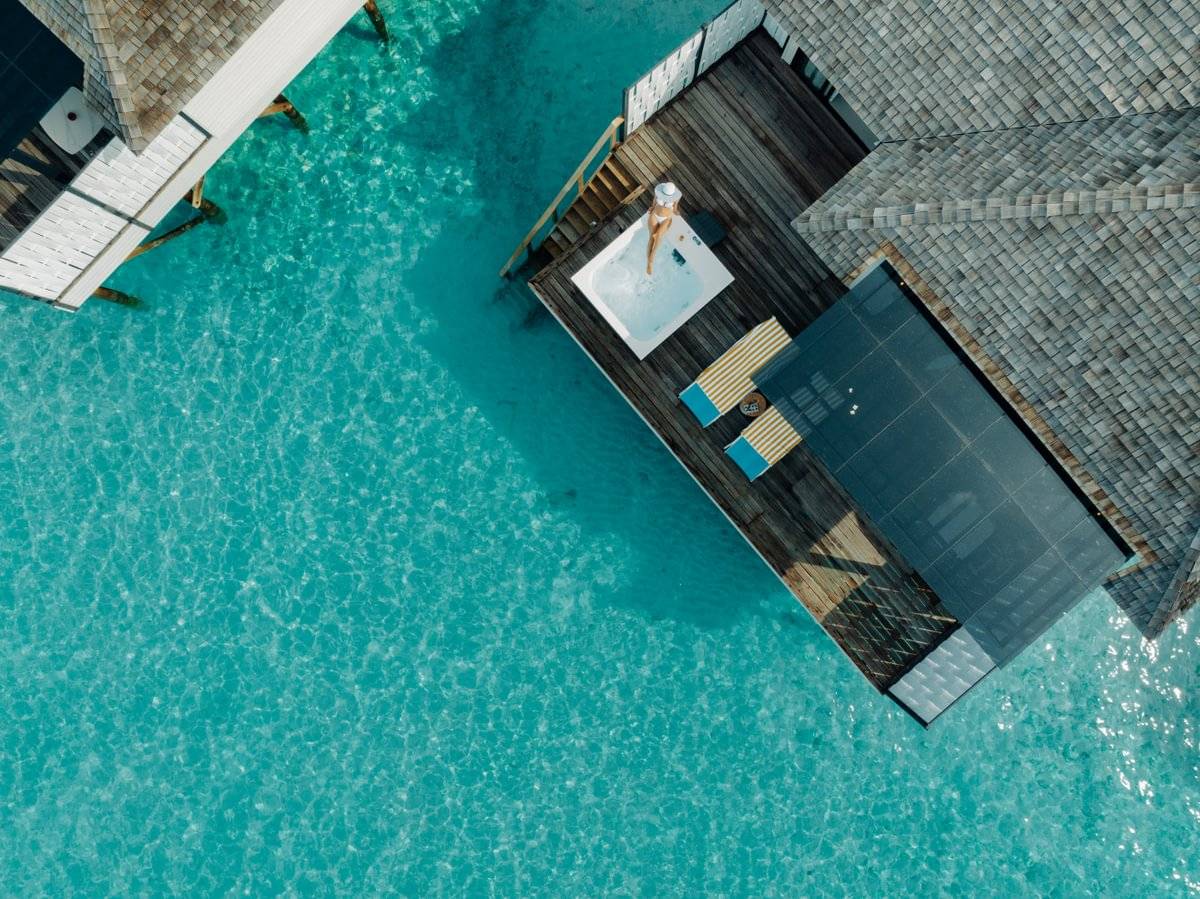 Nova Maldives, Water Villa with Private Jacuzzi, Drohnenbild