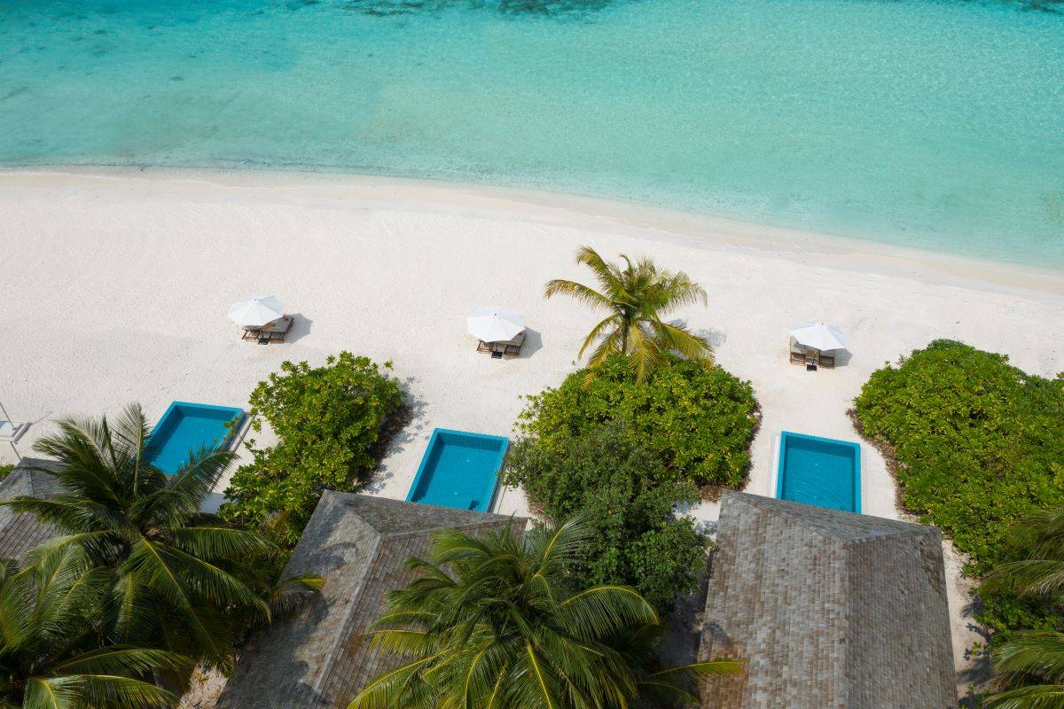 Emerald Faarufushi Resort & Spa, Malediven, Family Beach Villa with Pool, Luftaufnahme