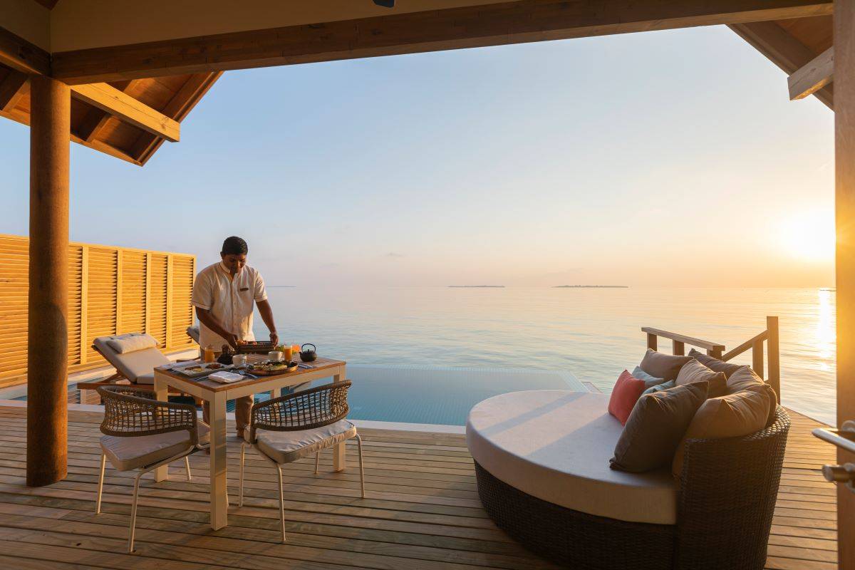 Emerald Faarufushi Resort & Spa, Malediven, Water Villa with Pool, Terrasse mit Pool