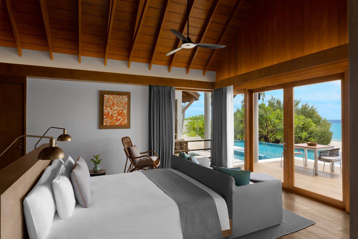 Emerald Faarufushi Resort & Spa, Malediven, Presidential Beach Villa, Schlafzimmer