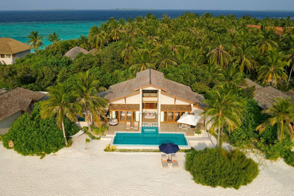 Emerald Faarufushi Resort & Spa, Malediven, Presidential Beach Villa, Luftaufnahme