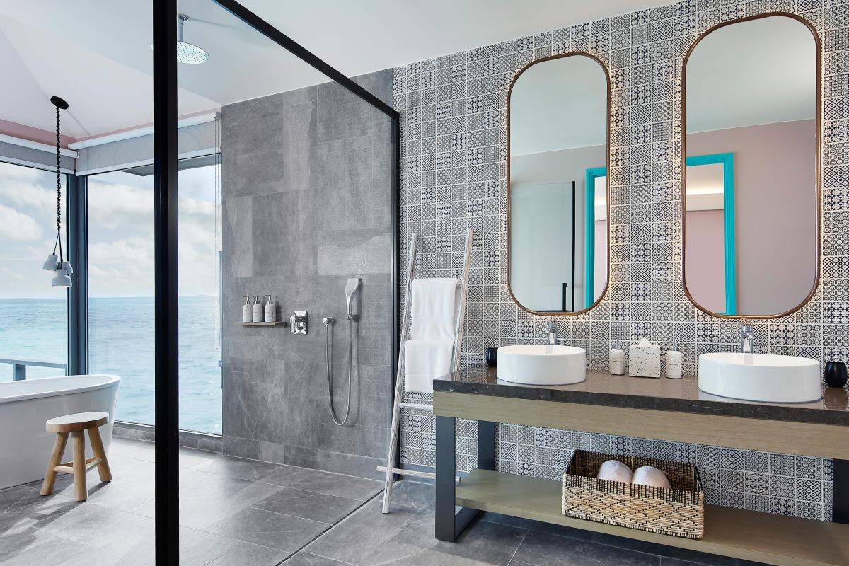 Le Méridien Maldives Resort & Spa, Malediven, Lagoon Villa, Badezimmer