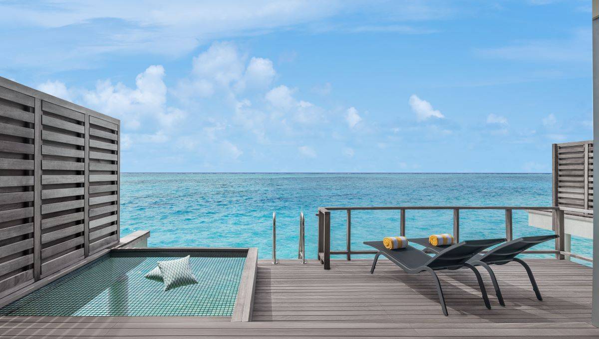 Le Méridien Maldives Resort & Spa, Malediven, Lagoon Villa, Terrasse