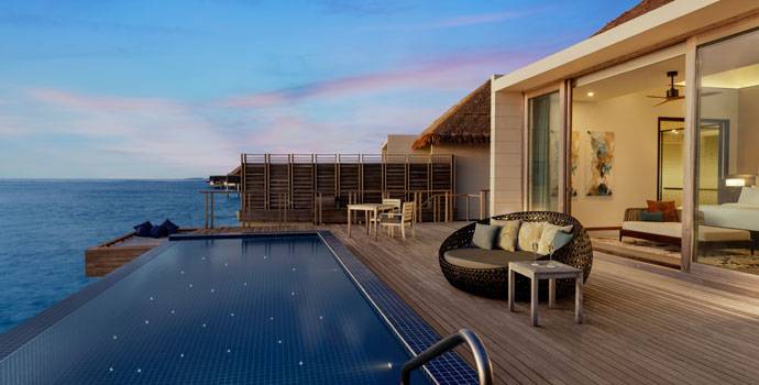 Overwater Villa with Private Pool - Sunset View, Radisson Blu Resort Maldives